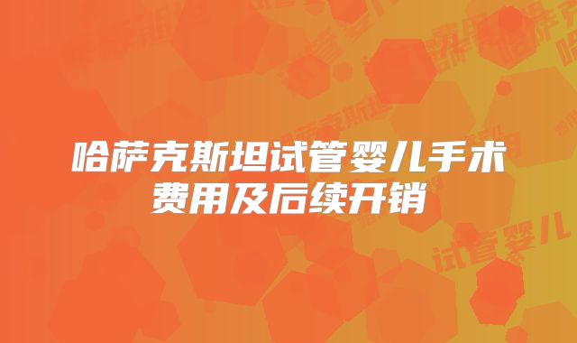 哈萨克斯坦试管婴儿手术费用及后续开销
