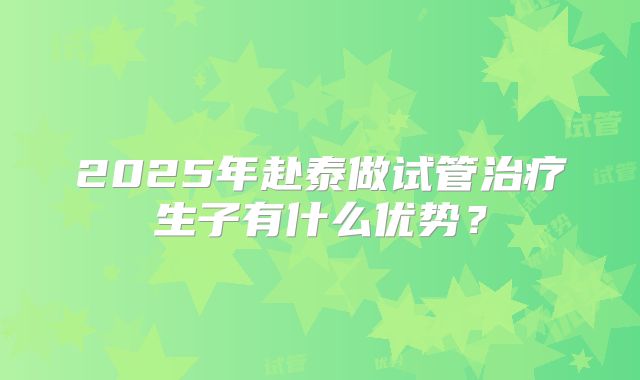 2025年赴泰做试管治疗生子有什么优势?