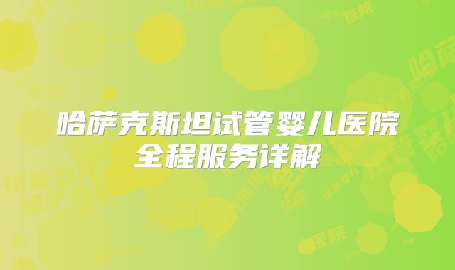 哈萨克斯坦试管婴儿医院全程服务详解