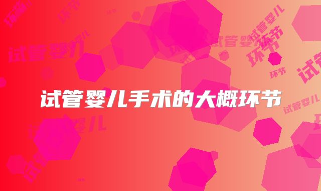 试管婴儿手术的大概环节