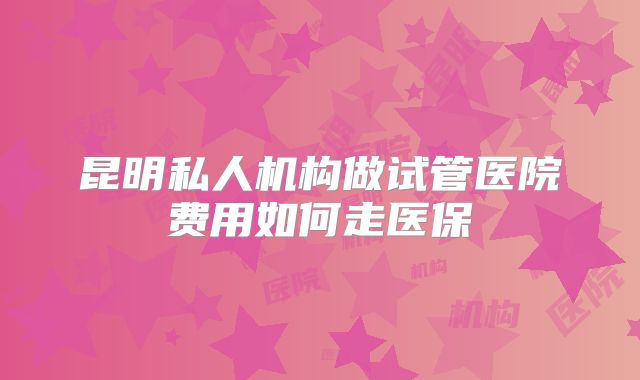 昆明私人机构做试管医院费用如何走医保