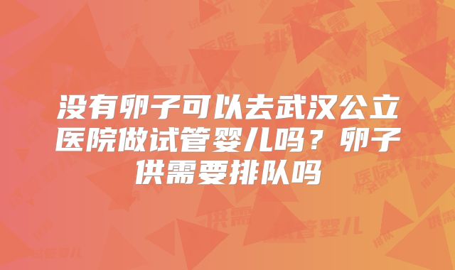 没有卵子可以去武汉公立医院做试管婴儿吗?卵子供需要排队吗