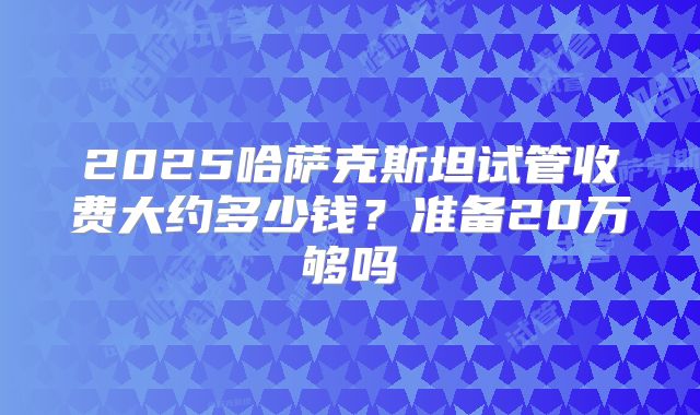 2025哈萨克斯坦试管收费大约多少钱？准备20万够吗