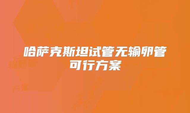 哈萨克斯坦试管无输卵管可行方案