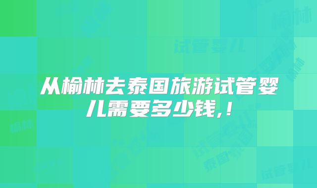 从榆林去泰国旅游试管婴儿需要多少钱,!