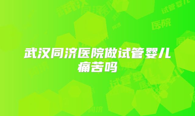 武汉同济医院做试管婴儿痛苦吗