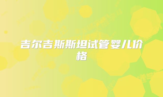 吉尔吉斯斯坦试管婴儿价格