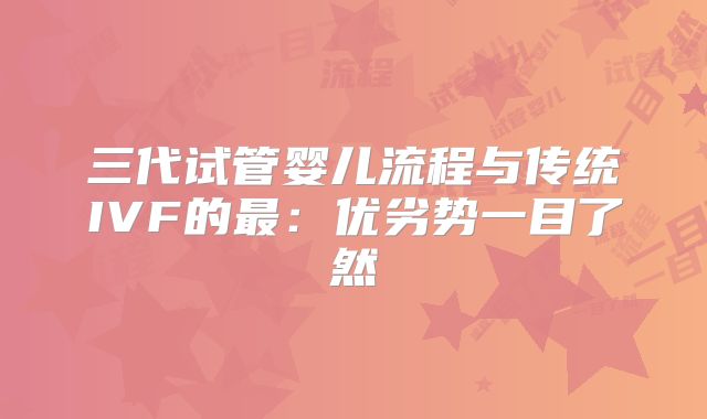 三代试管婴儿流程与传统IVF的最：优劣势一目了然