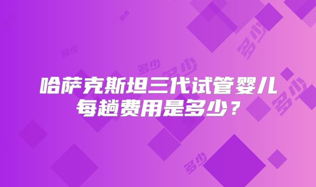 哈萨克斯坦三代试管婴儿每趟费用是多少?