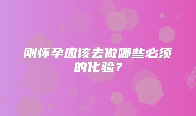 刚怀孕应该去做哪些必须的化验？