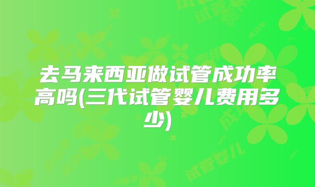 去马来西亚做试管成功率高吗(三代试管婴儿费用多少)
