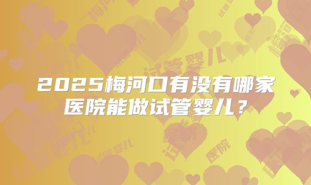 2025梅河口有没有哪家医院能做试管婴儿？