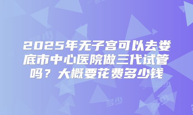 2025年无子宫可以去娄底市中心医院做三代试管吗?大概要花费多少钱