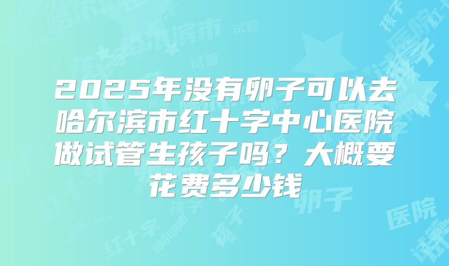 2025年没有卵子可以去哈尔滨市红十字中心医院做试管生孩子吗?大概要花费多少钱