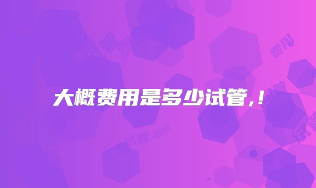 大概费用是多少试管,！
