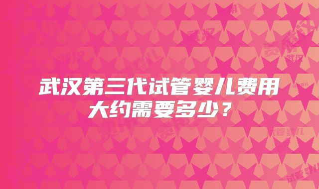 武汉第三代试管婴儿费用大约需要多少？