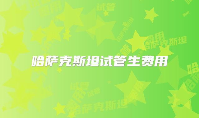 哈萨克斯坦试管生费用