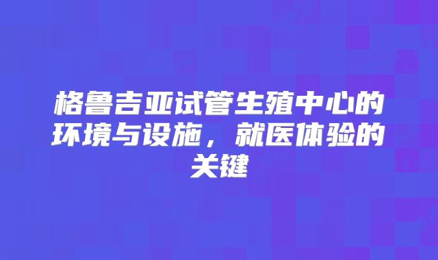 格鲁吉亚试管生殖中心的环境与设施，就医体验的关键