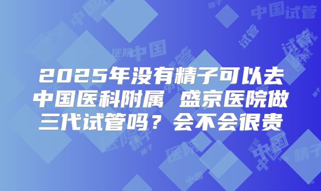 2025年没有精子可以去中国医科附属 盛京医院做三代试管吗?会不会很贵