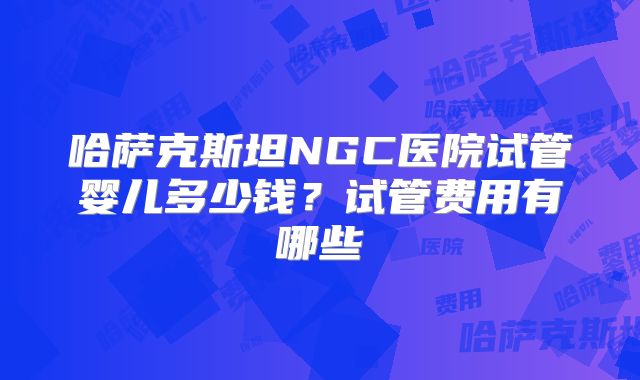 哈萨克斯坦NGC医院试管婴儿多少钱？试管费用有哪些