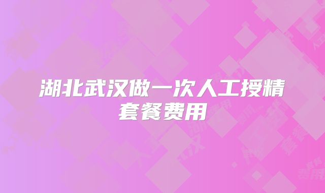 湖北武汉做一次人工授精套餐费用