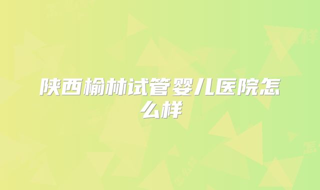 陕西榆林试管婴儿医院怎么样