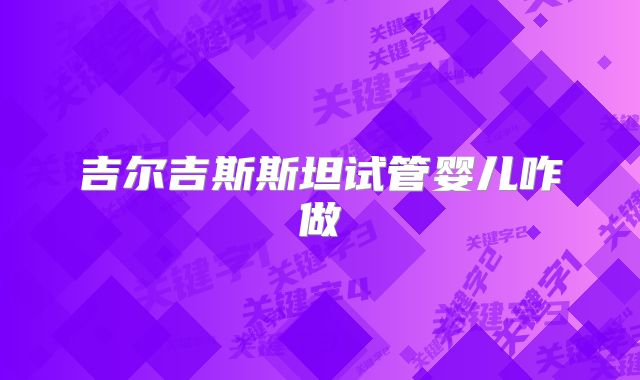 吉尔吉斯斯坦试管婴儿咋做