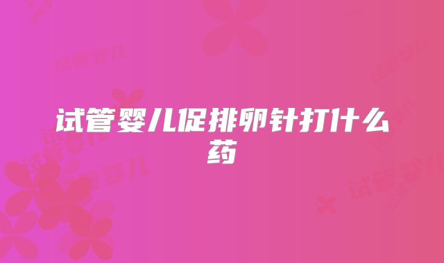 试管婴儿促排卵针打什么药