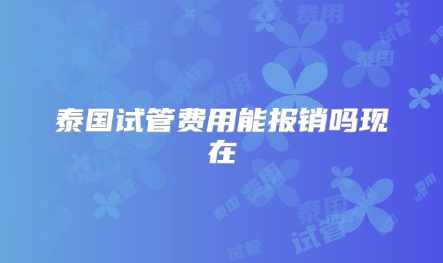 泰国试管费用能报销吗现在