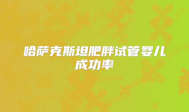 哈萨克斯坦肥胖试管婴儿成功率