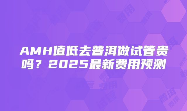 AMH值低去普洱做试管贵吗？2025最新费用预测
