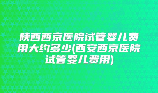 陕西西京医院试管婴儿费用大约多少(西安西京医院试管婴儿费用)