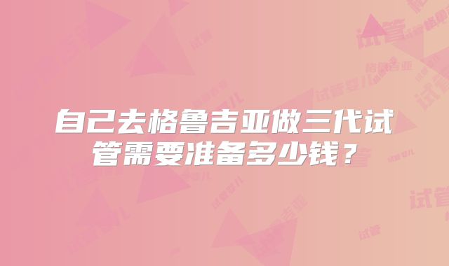 自己去格鲁吉亚做三代试管需要准备多少钱？