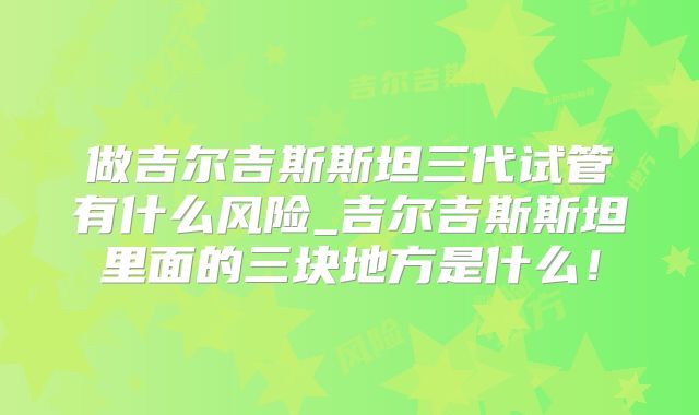 做吉尔吉斯斯坦三代试管有什么风险_吉尔吉斯斯坦里面的三块地方是什么!