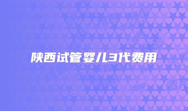 陕西试管婴儿3代费用