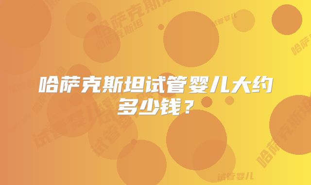 哈萨克斯坦试管婴儿大约多少钱？