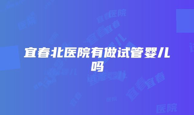 宜春北医院有做试管婴儿吗