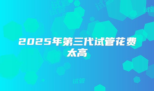 2025年第三代试管花费太高