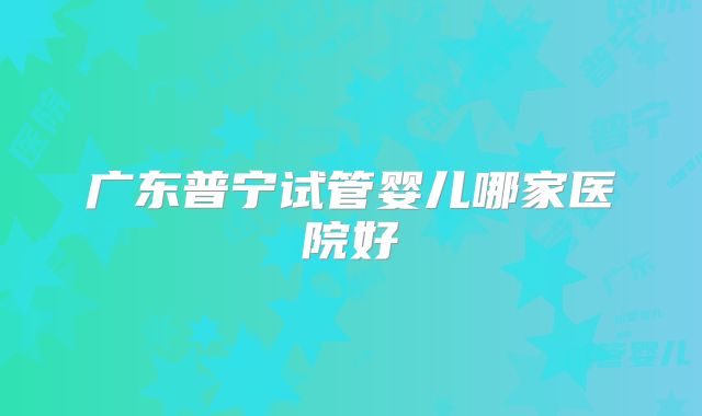 广东普宁试管婴儿哪家医院好