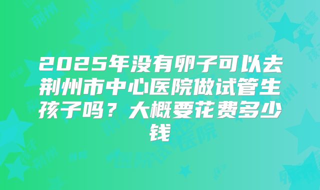 2025年没有卵子可以去荆州市中心医院做试管生孩子吗?大概要花费多少钱