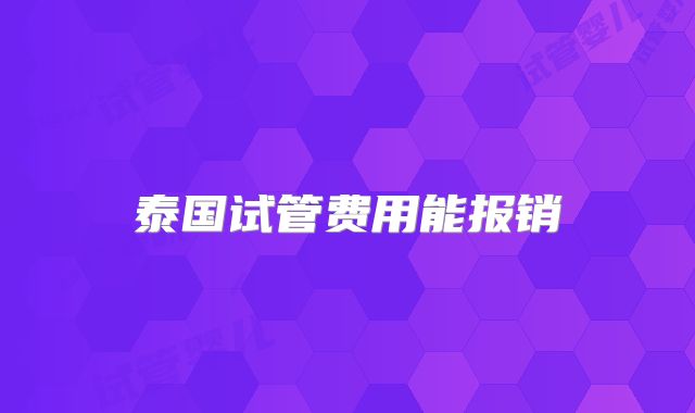 泰国试管费用能报销