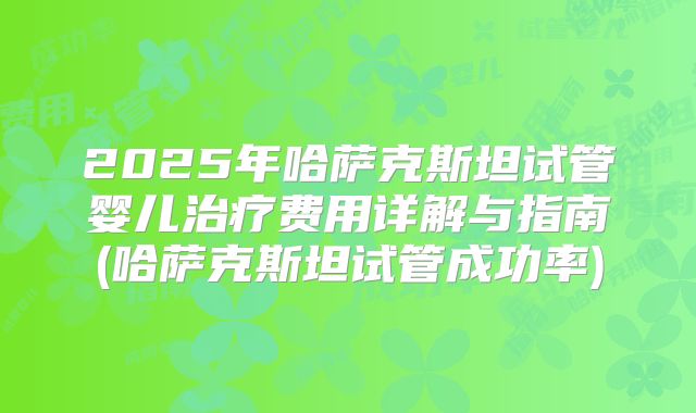 2025年哈萨克斯坦试管婴儿治疗费用详解与指南(哈萨克斯坦试管成功率)