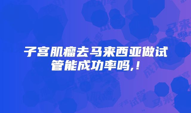 子宫肌瘤去马来西亚做试管能成功率吗,！