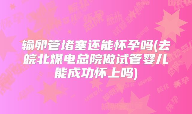 输卵管堵塞还能怀孕吗(去皖北煤电总院做试管婴儿能成功怀上吗)