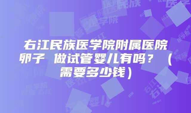 右江民族医学院附属医院卵子 做试管婴儿有吗?(需要多少钱)