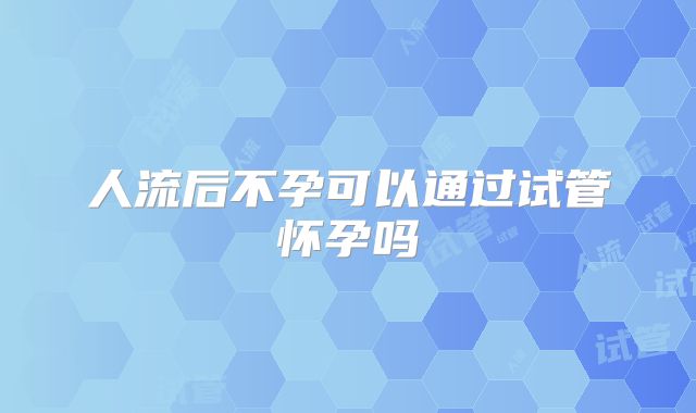人流后不孕可以通过试管怀孕吗