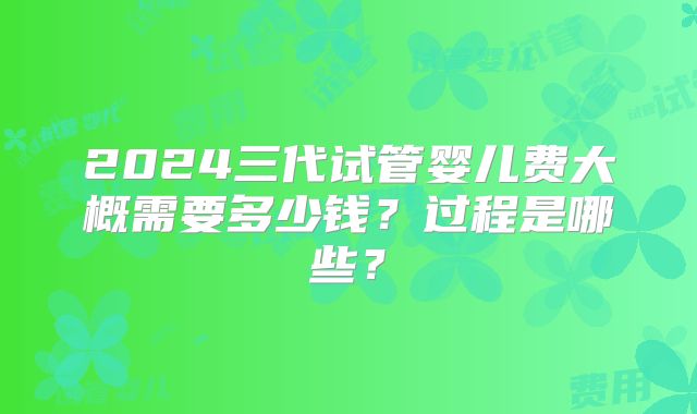 2024三代试管婴儿费大概需要多少钱？过程是哪些？