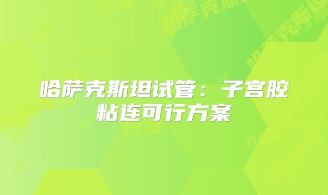 哈萨克斯坦试管：子宫腔粘连可行方案