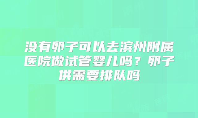 没有卵子可以去滨州附属医院做试管婴儿吗？卵子供需要排队吗