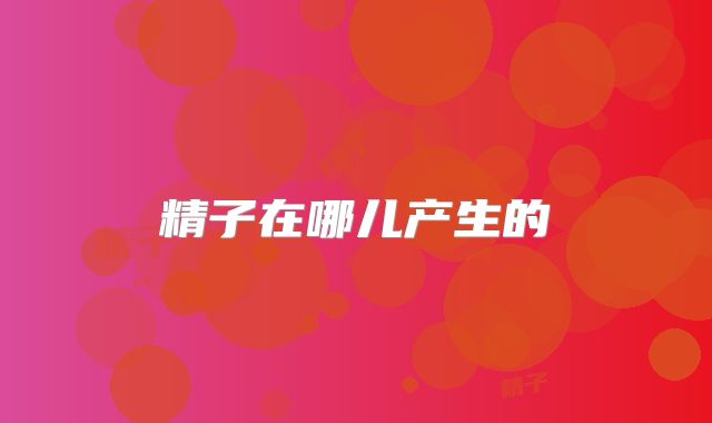 精子在哪儿产生的